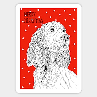 Spaniel Christmas Greeting Sticker